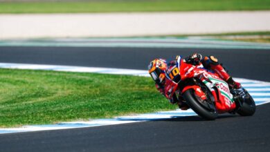 Luca Marini na Hondzie RC213V z numerem 10 podczas GP Australii na Phillip Island